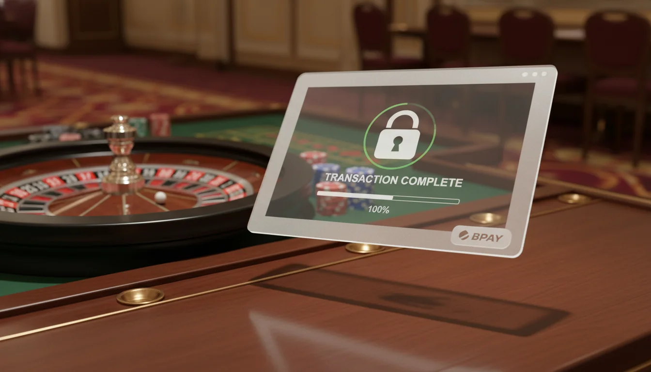 Person making a BPAY casino transaction