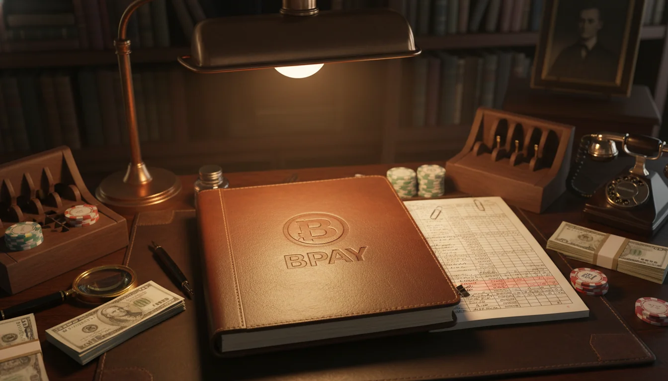 Mobile phone showing a BPAY casino payment